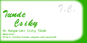 tunde csiky business card